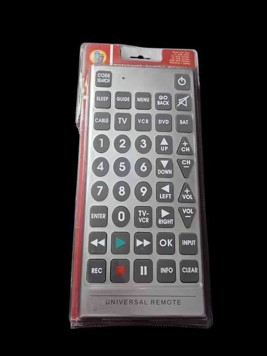 Other - Jumbo 8-in-1 Universal Remote - Silver and Black